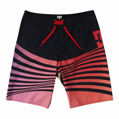 DC Random 21" Boardshorts Men's Black/Red Shorts Australia Sale ZXW-456